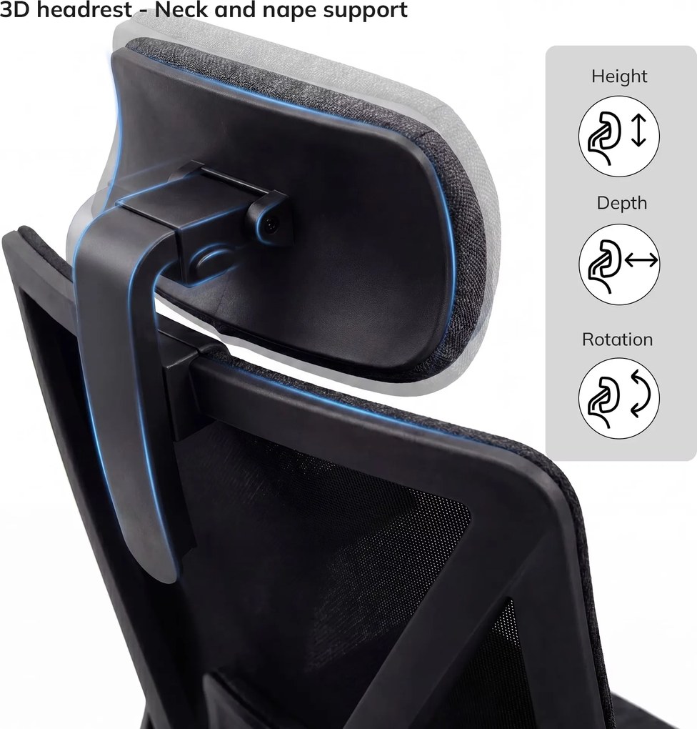 Ergonomikus irodai szék fekete VECTOR