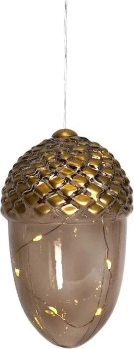 Barna függő karácsonyi fénydekoráció ø 7 cm Celina – Sirius