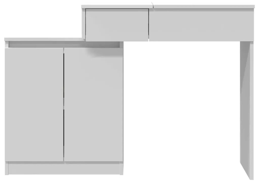 fehér LED-es fésülködőasztal 115 x 37 x 110,5 cm