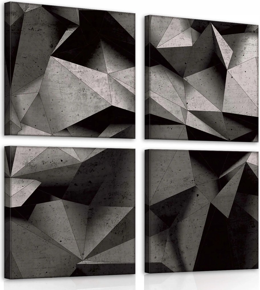 Vászonkép 50x50 Geometria absztrakt textúra arc szögek minimalizmus szerkezet