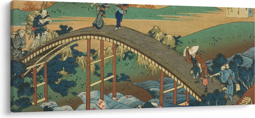 Kép - Katsushika Hokusai, Ariwara no Narihirafrom the series One Hundred, Poems Explained by the Nurse (Hyakunin isshu uba ga etoki), reprodukciók (120x50 cm)