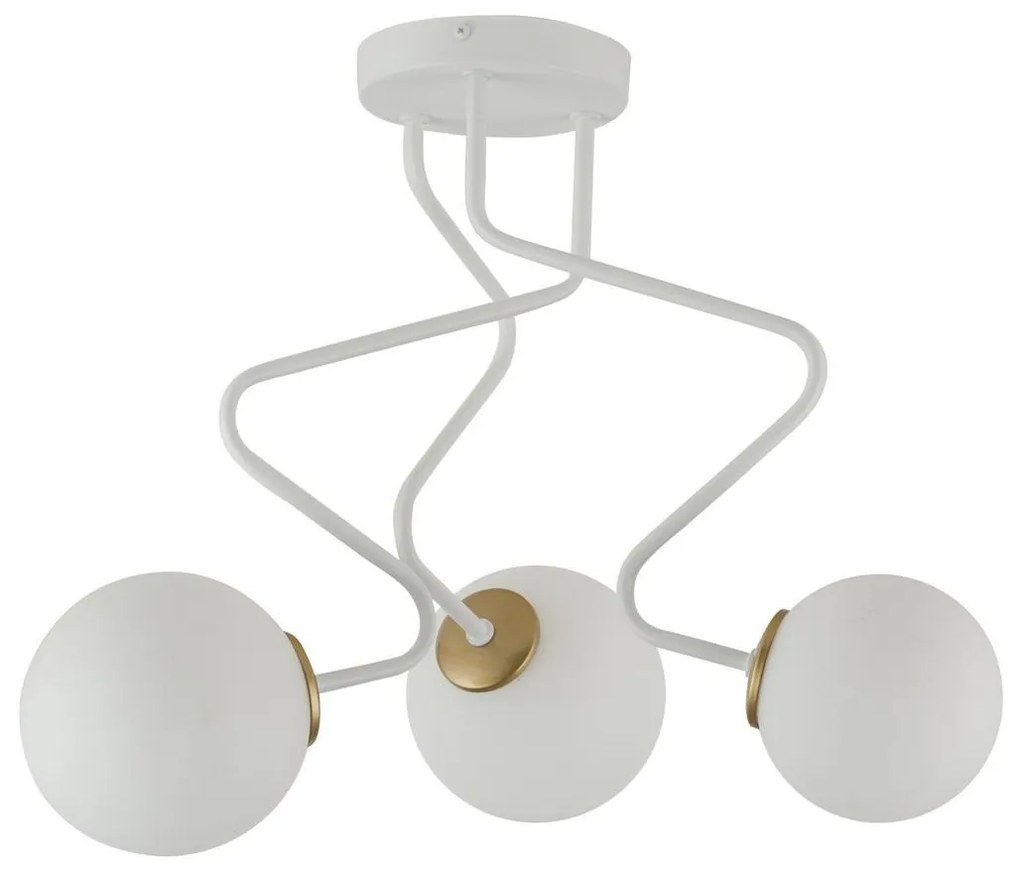 Csillár rúdon ZIGZAG 3xG9/12W/230V fehér