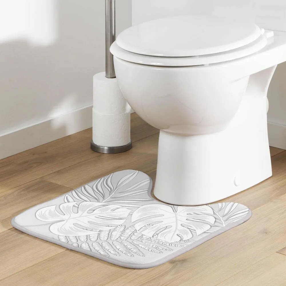Világosszürke fürdőszobai kilépő WC-hez 45x45 cm Amber – douceur d'intérieur