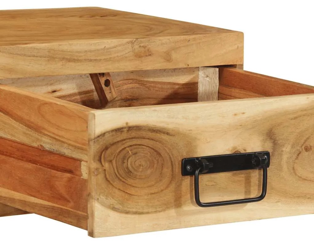 tömör akácfa falra szerelhető TV-szekrény 80x30x19 cm
