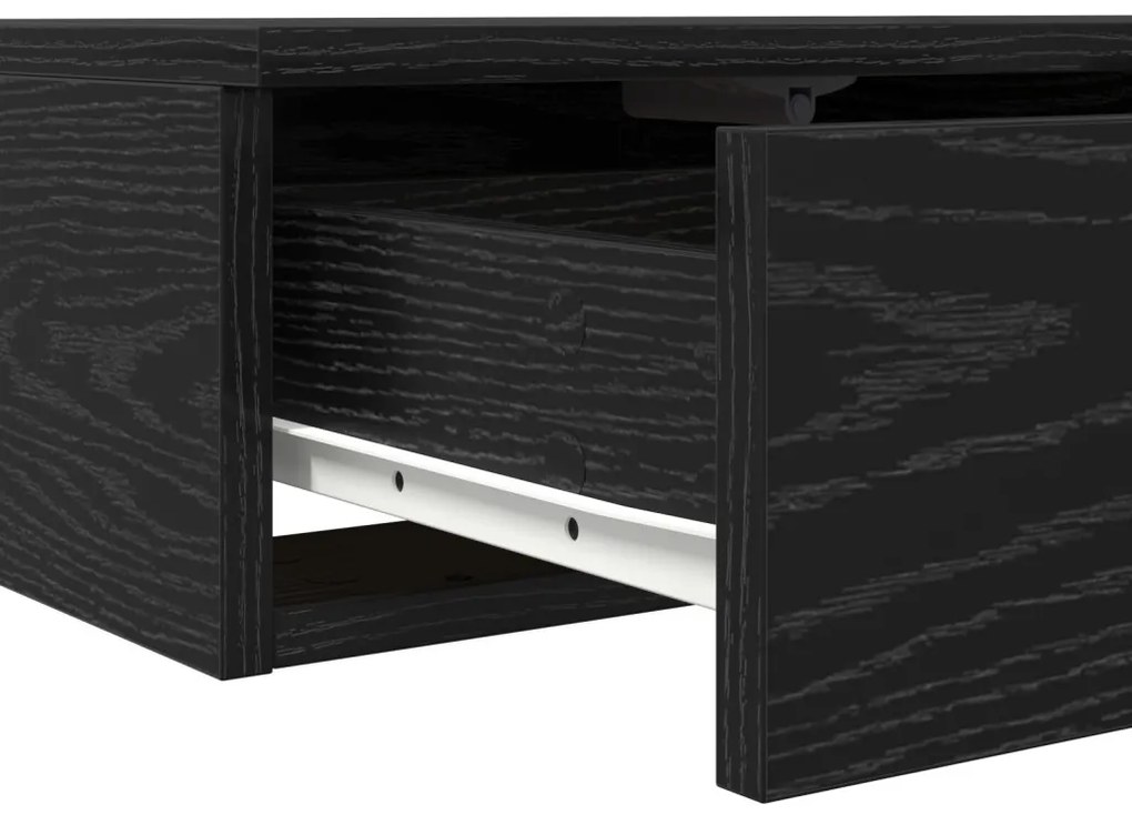 Éjjeli Asztalok Fekete tölgy Fa 150 x 36,5 x 16,5 cm