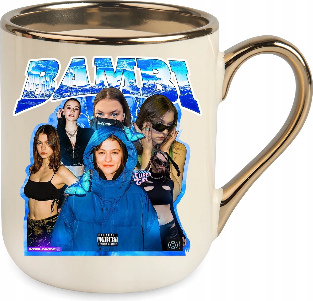 Bögre Elegant Bézs Bambi Bootleg Ajándék Születésnapra Karácsony Csomagolás