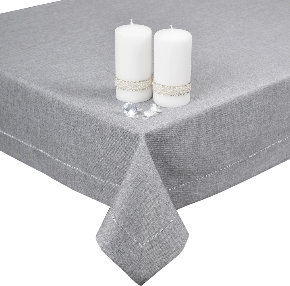 Foltálló Panama Lux Abrosz egyedi méretre készítve, Agmar szürke ezüst 140x220