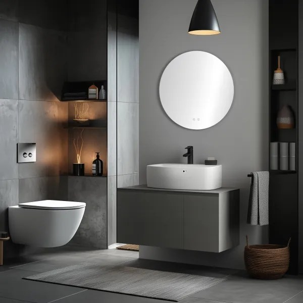 Brilagi - LED-dimmelhető, fűthető tükör beépített LED háttérvilágítással DEMI PRO LED/20W/230V átm. 60 cm IP44