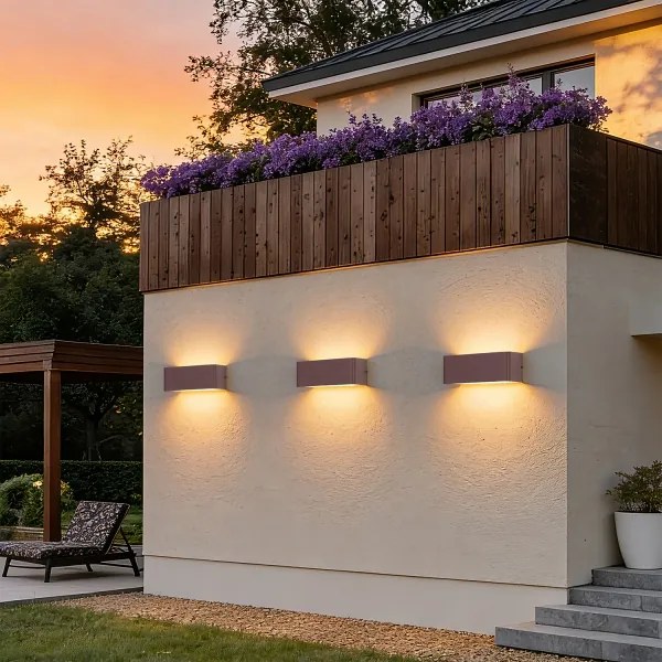 Brilagi - LED Kültéri fali lámpatest DONNANI LED/7W/230V 20 cm barna IP44