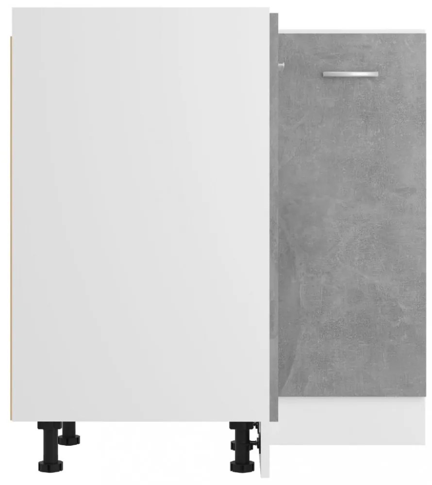 “Lyon” betonszürke szerelt fa alsó sarokszekrény