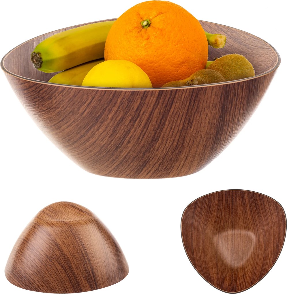 Saláta tálaló Műanyag Tál 20cm Gyümölcssalátákhoz Snack Háromszög Alakú Tál