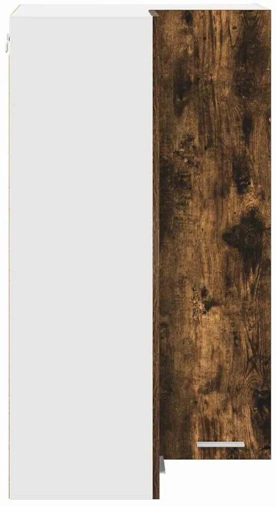 Függő szekrény Riga Füstölt tölgy és fehér 57 x 57 x 100 cm