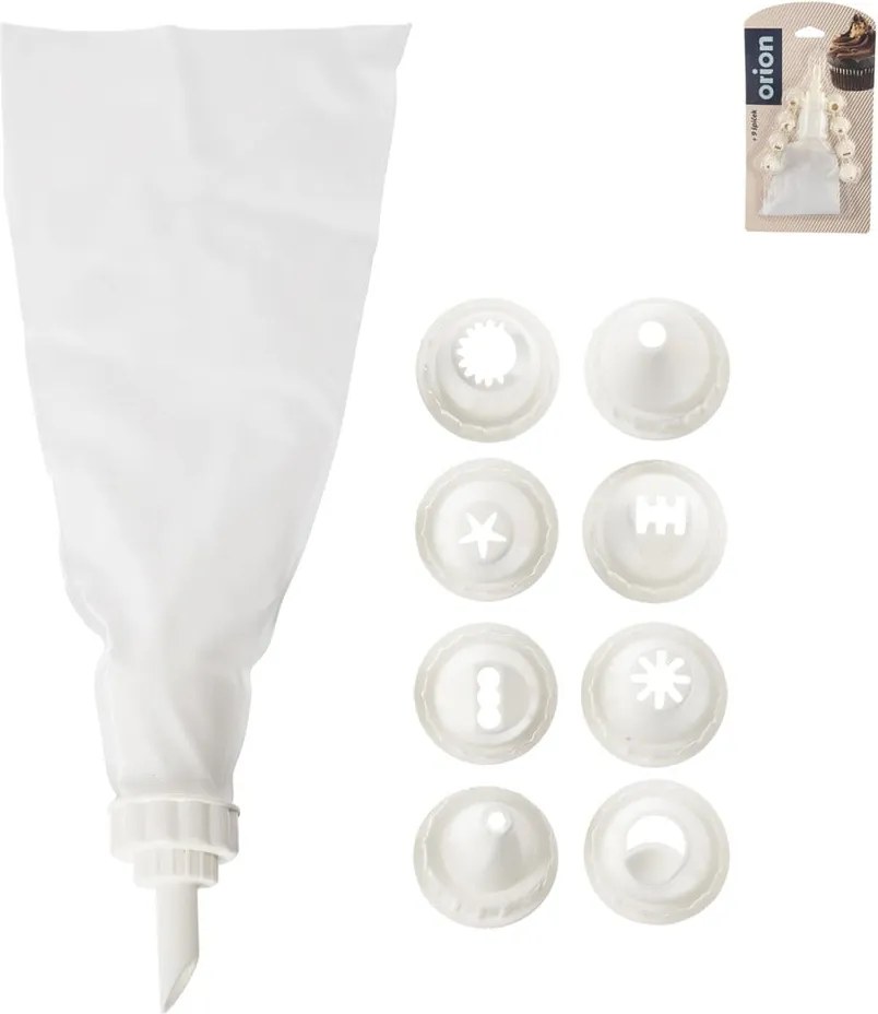 Cukrászati díszítő eszköz szett, tartozékok száma 9 db – Orion