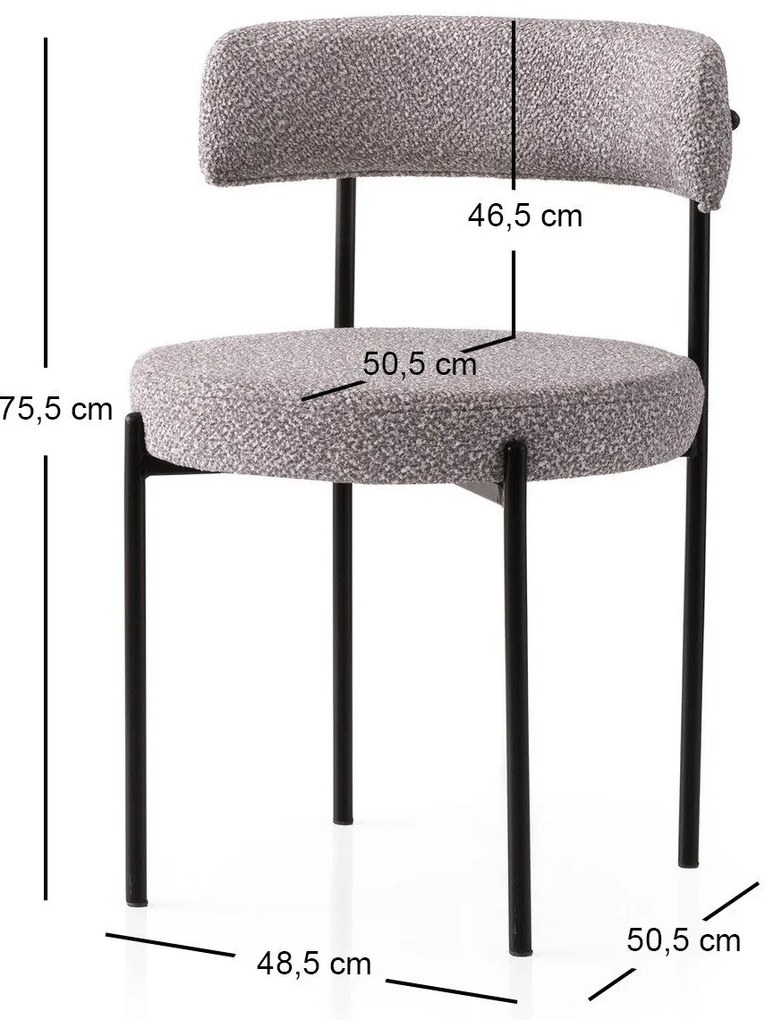 Étkezőszék szett (2 db) Gını - 4006 V2
