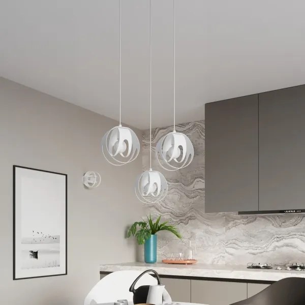 Sollux SL.1083 - Csillár zsinóron TULOS 1xE27/60W/230V fehér