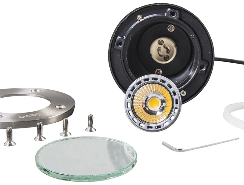 Modern talajszpot rozsdamentes acélból - Basic Round