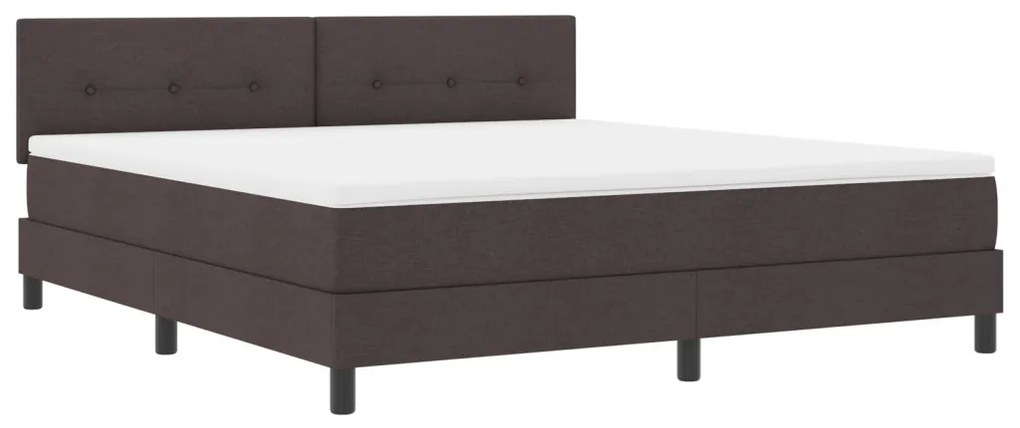 Box Spring Ágy Matracokkal Sötétbarna 180x200 cm Szövet