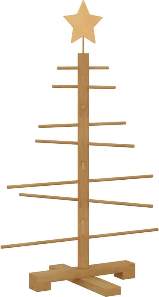 vidaXL Fából készült Karácsonyfa állvánnyal Barna 75 cm bambusz