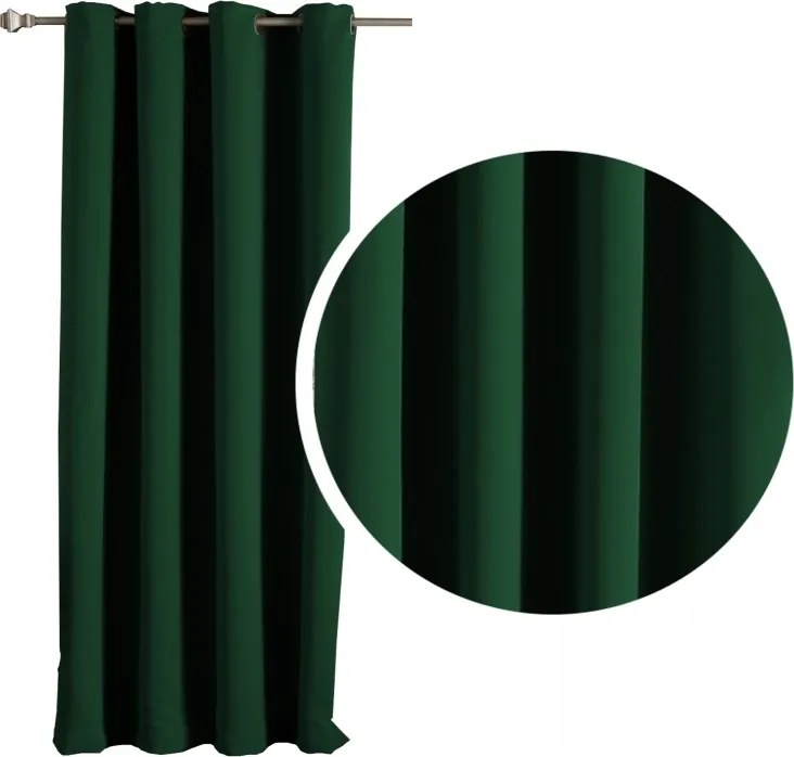 Vastag Sötétítő Függöny Blackout 145x245 Függöny zöld üveg