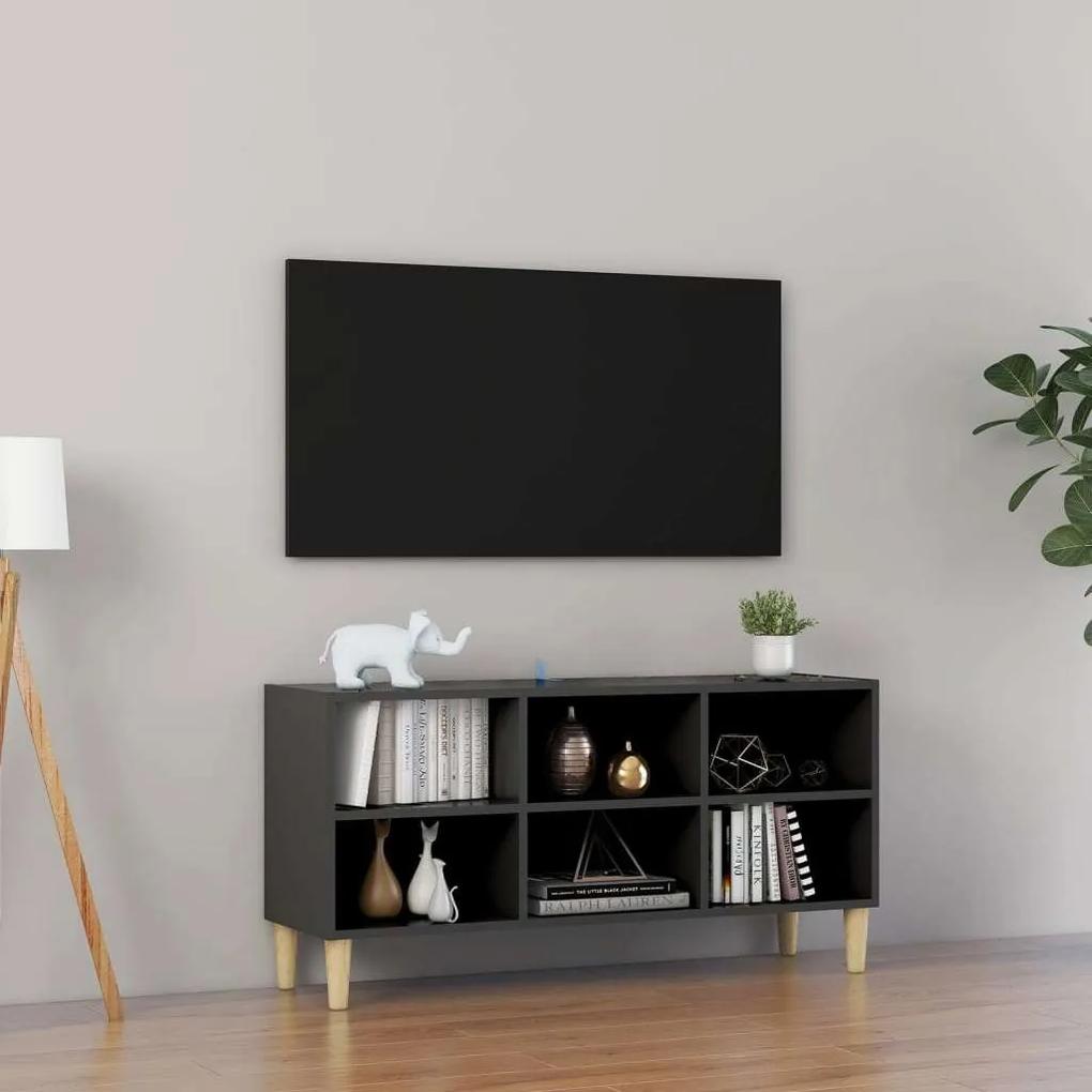 vidaXL szürke TV-szekrény tömör falábakkal 103,5 x 30 x 50 cm