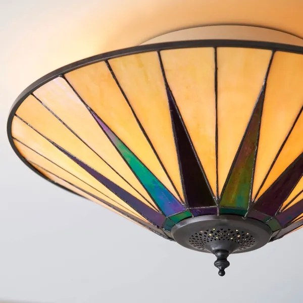 Endon 70240 - Tiffany DARK STAR mennyezeti lámpa 2xE27/40W/230V átm. 49 cm