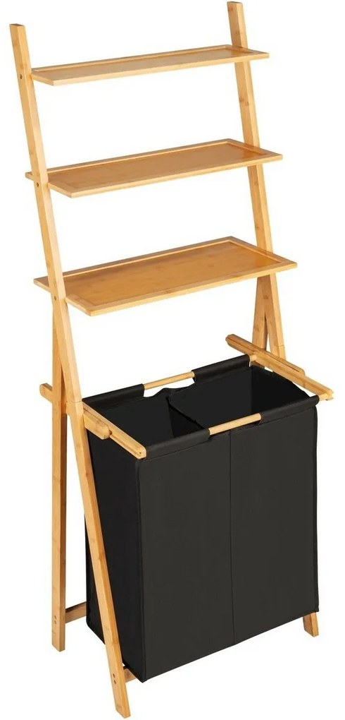Wenko Létrapolos polc Ecori szennyestartóval, 152 x 35 x 57 cm
