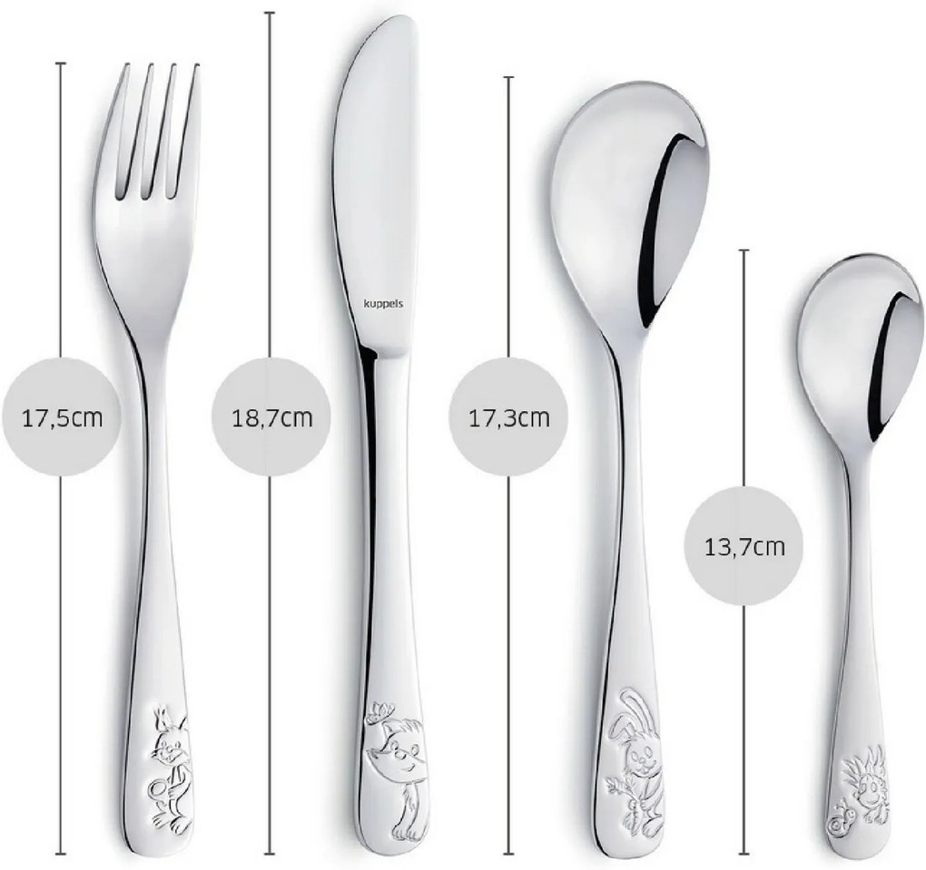 Amefa 4 részes Forest Friends gyermekevőeszközkészlet