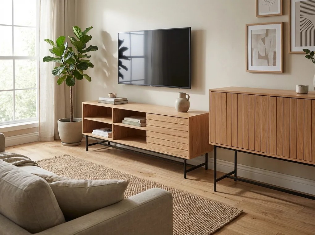 TV állvány VALMOR 140x40 cm, tölgy dekor