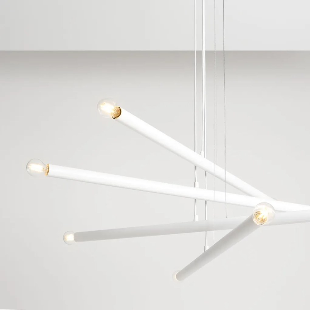 ALDEX 1072P TUBO Modern Led Függesztett Lámpa Fehér E14 IP20