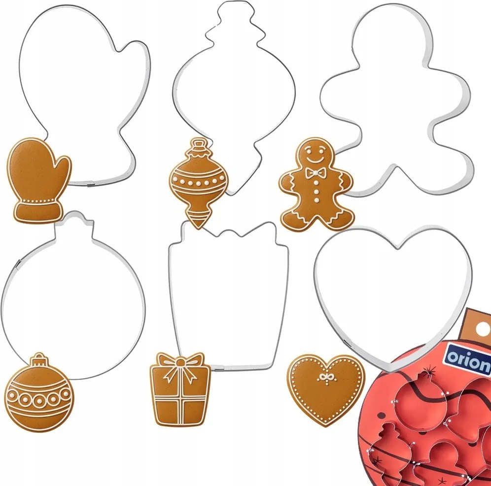 6x Karácsonyi lyukasztó forma mézeskalács keksz lyukasztó