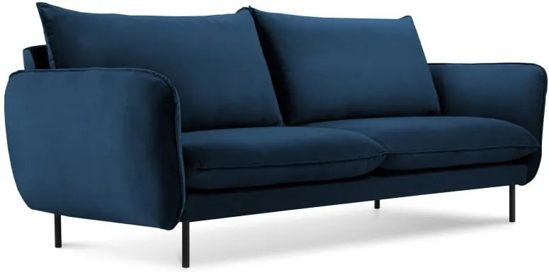 Vienna kék bársony kanapé, 160 cm - Cosmopolitan Design
