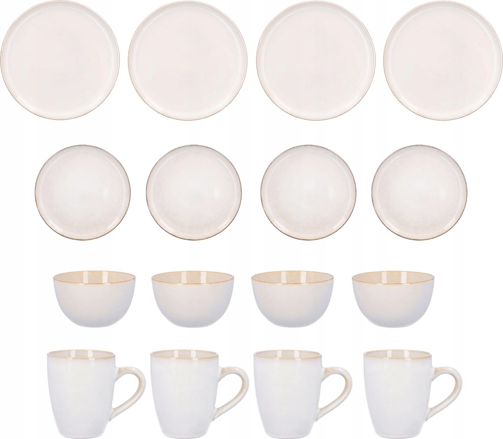 Ebédszolgáltatás Kőből 4 személyes 16el bögrék tálak tányérok