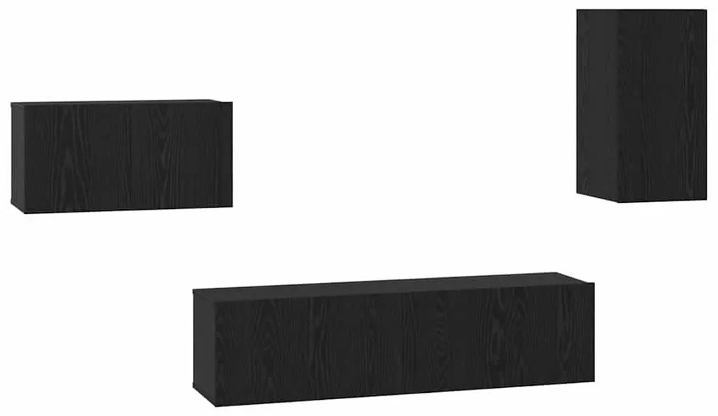 TV szekrény garnitúra 4 pcs Musta tammi 30.5 x 30 x 60 cm