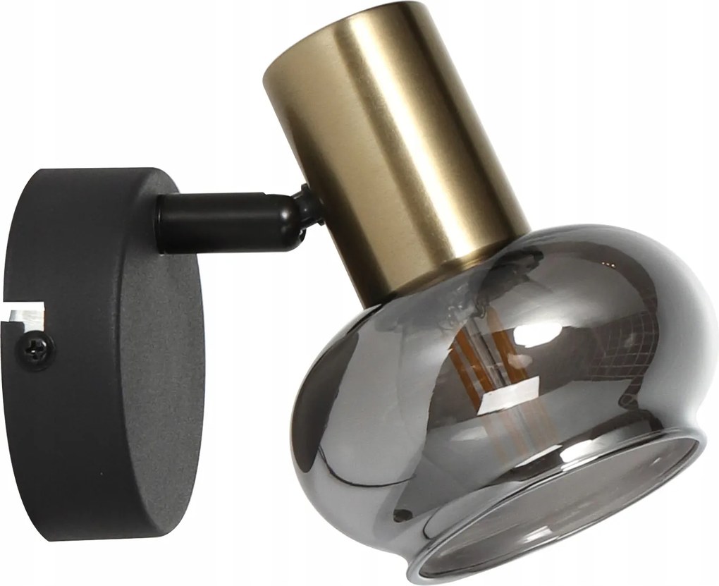 Lauree fali lámpa 1 lángos fekete matt/arany. 841401-32