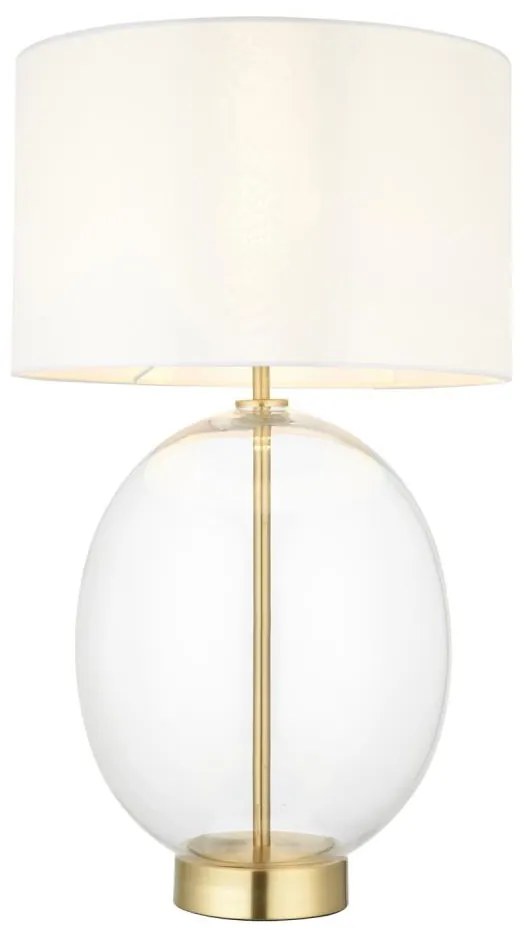 Endon 99292 - Fényerőszabályozható asztali lámpa KELDA 1xE27/10W/230V krémszínű/arany