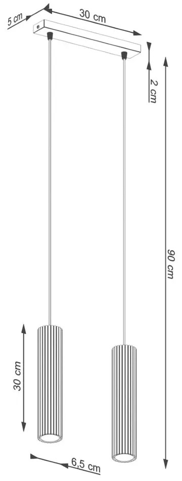 Aranyszínű függőlámpa Gleam – Sollux