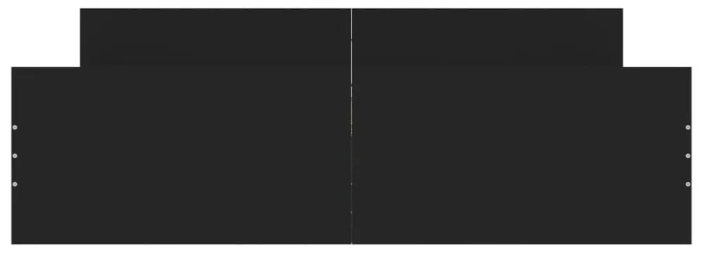 fekete ágykeret fej- és lábtámlával 140 x 200 cm