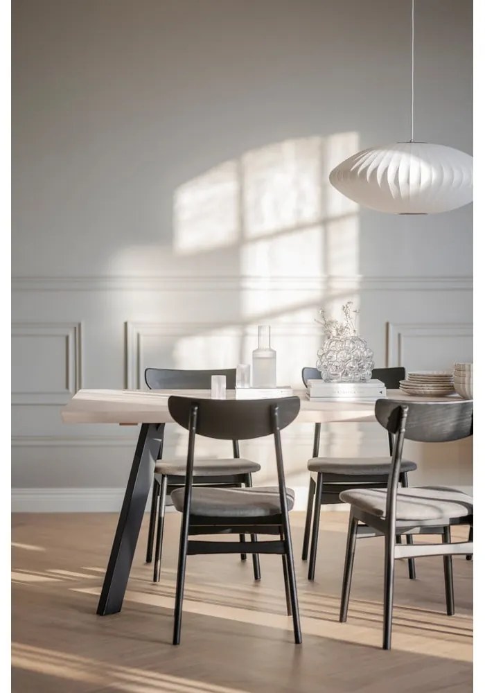 Fekete étkezőszék szett 2 db-os Rodham - Rowico