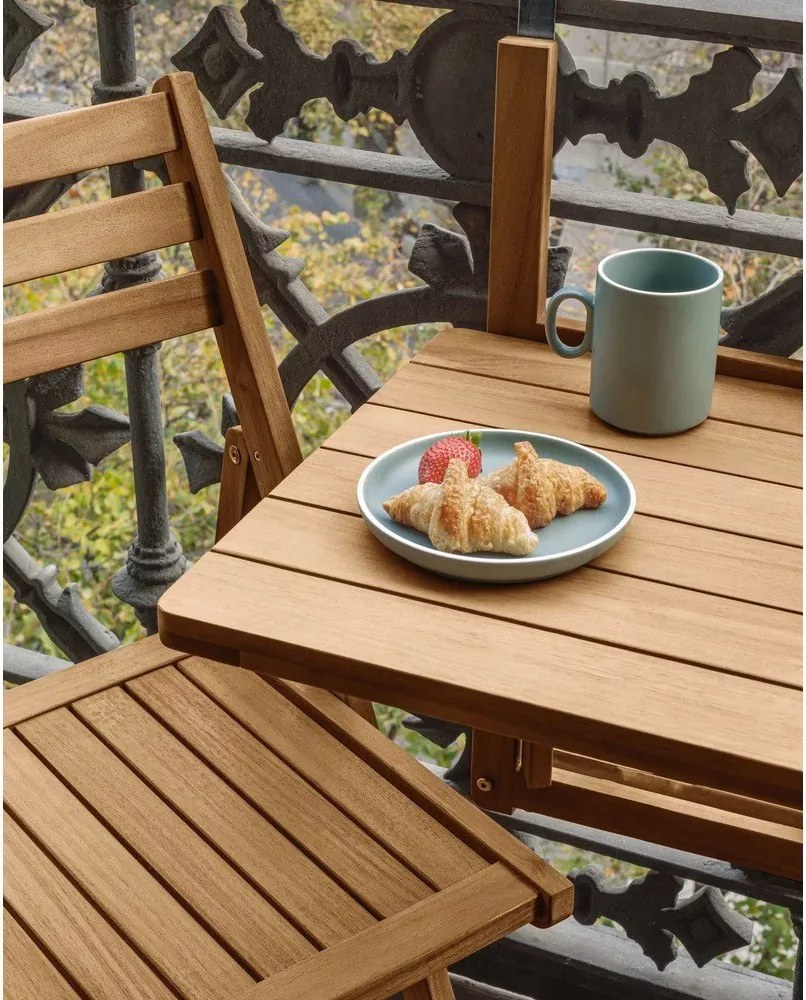 Tömörfa függő erkélyasztal 40x42 cm Amarilis – Kave Home