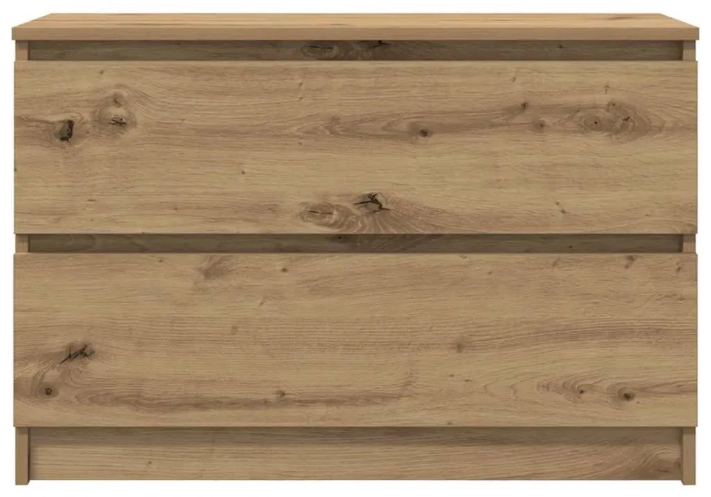 kézműves tölgy színű szerelt fa TV-szekrény 80x35x54 cm
