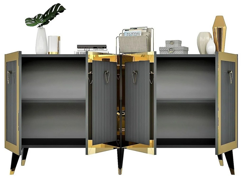 Bare Anthracite and Gold szekrény