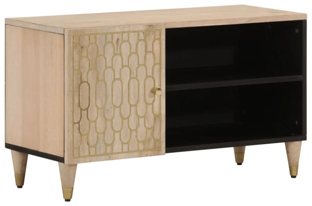 tömör mangófa TV-szekrény 80 x 31 x 46 cm