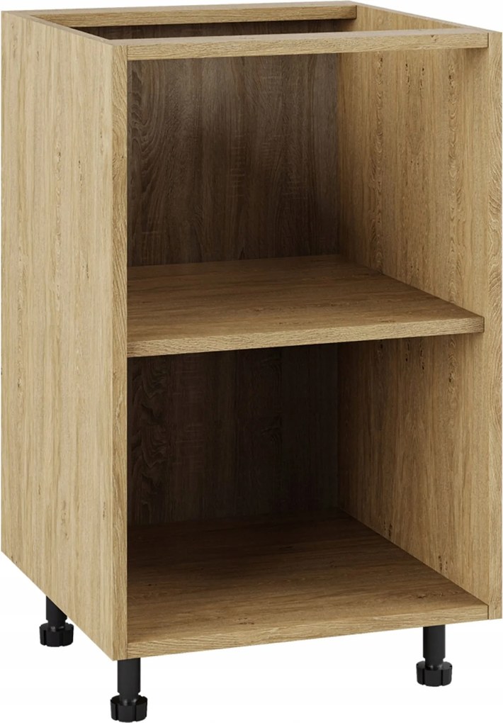 Tölgyfa testű alsó konyhaszekrény 50/82 tartozékokkal