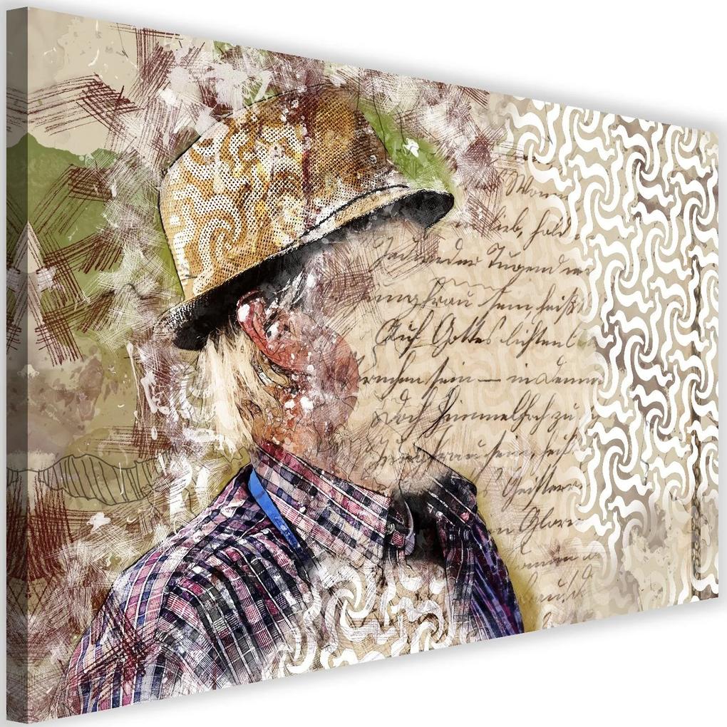 Modern kép 60x40cm &#8211; The Man In The Hat Abstraction 