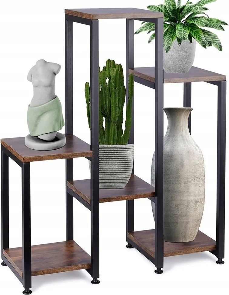 Virágágyás Virágtartó Állvány Fém Emeletes 6 Szintes 62X80