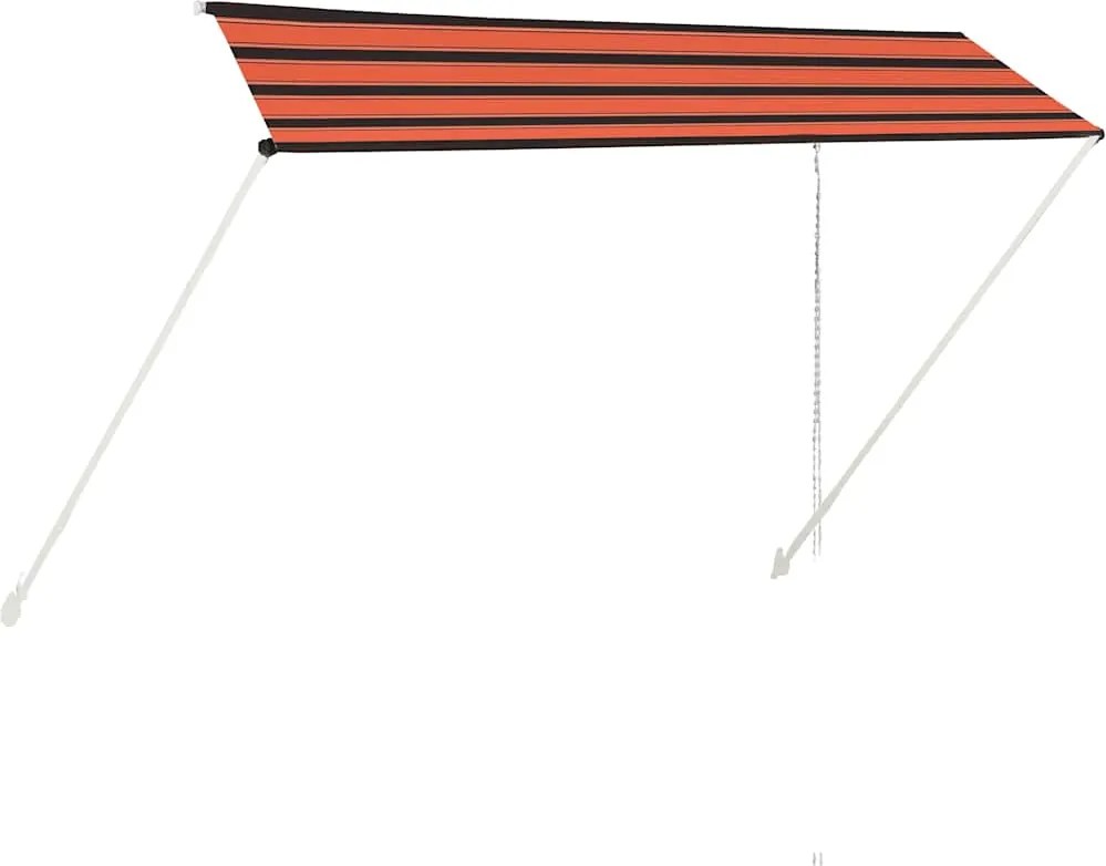 vidaXL narancssárga és barna feltekerhető napellenző 350 x 150 cm