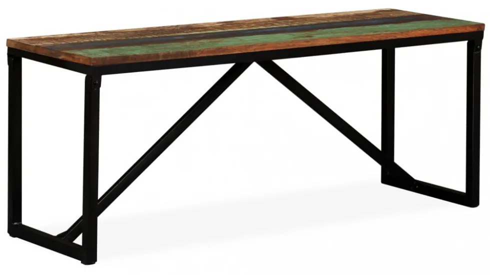 tömör újrahasznosított fa pad 110 x 35 x 45 cm