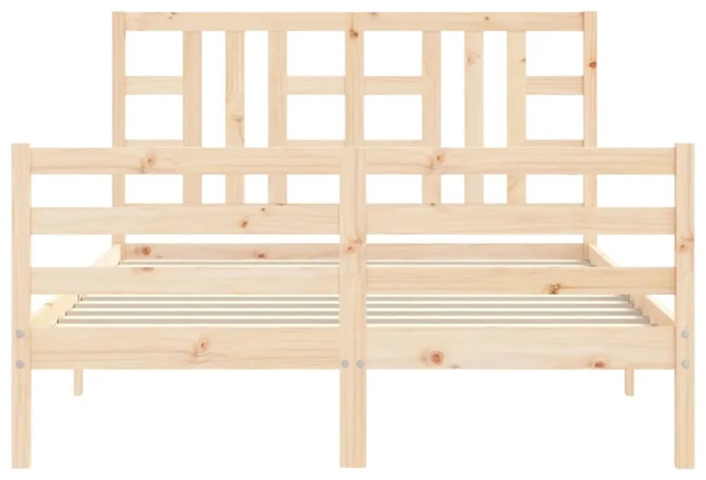 tömör fa ágykeret fejtámlával 160 x 200 cm