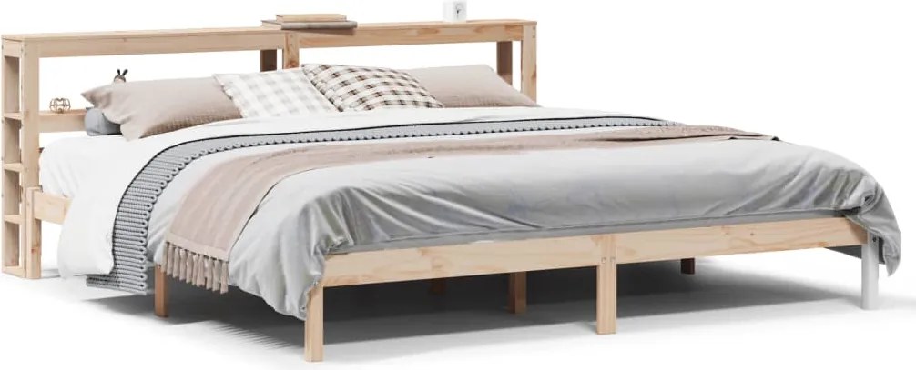 vidaXL tömör fenyőfa ágy matrac nélkül 180 x 200 cm