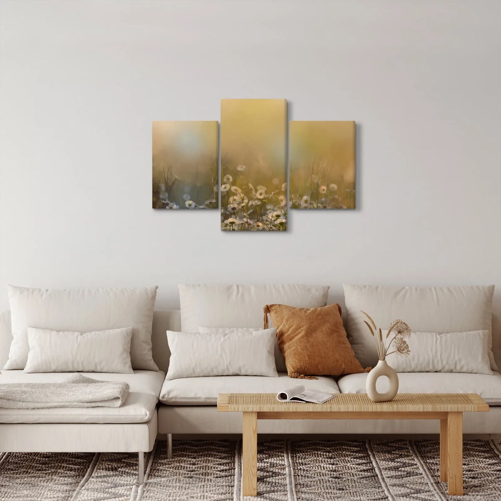 Kép - százszorszép olajfestmény (90x60 cm)